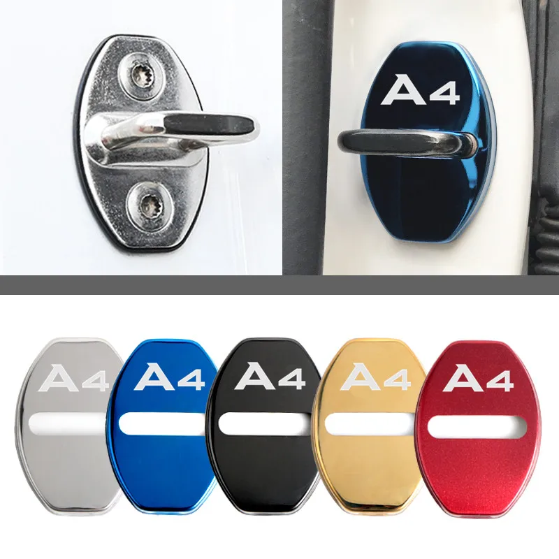 Отделка дверного замка Защитная крышка чехол с эмблемой для Audi A4 b6 b8 b7 b9 b5