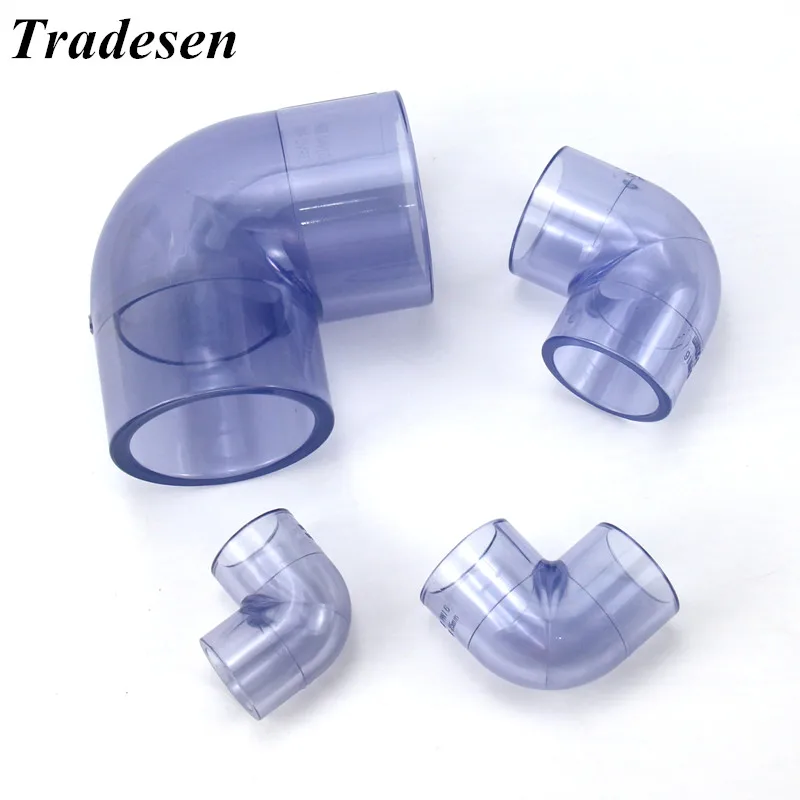 Внутренний диаметр 20-63 мм прозрачный ПВХ соединитель на локоть фитинги для
