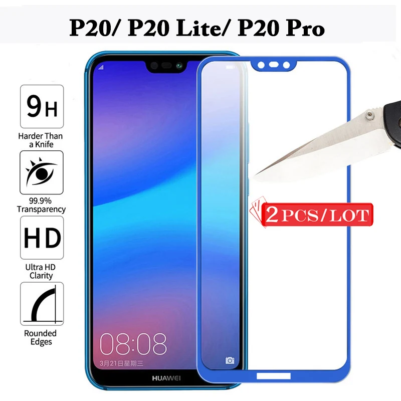 2 шт. Защитное стекло для Huawei P20 Lite P20Lite 20 Защита экрана Pro P light P20Pro закаленное
