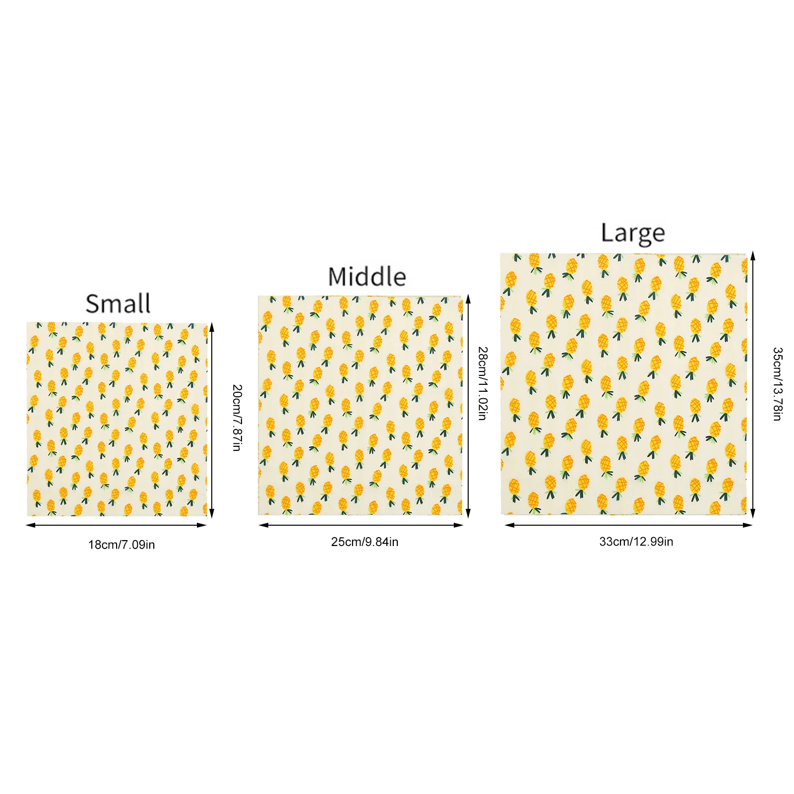 

Reusable Bee Beeswax Wrap Bees Wax Food Wraps 3pcs Beeswax Wrap Cloth Fresh Keeping Sets Food Sealed Fresh-keeping Cover