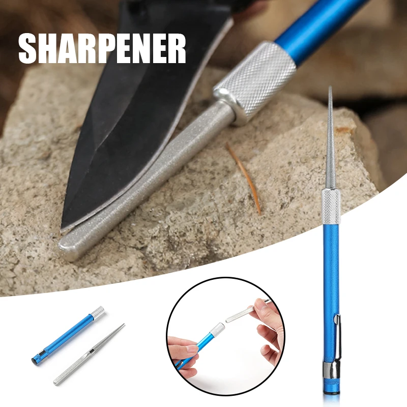 

Newly Diamond Retractable Cutter Sharpener Multi-functional Portable Double Ends Cutter Sharpening Pen for Kitchen Outdoor