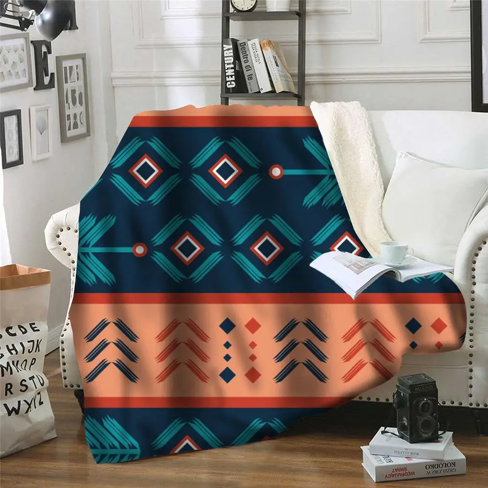 

Adult Blanket Winter Flannel Blanket Geometric Mister Gift Premium Quilt Discount Thin DIY Blanket Warm Gentleman