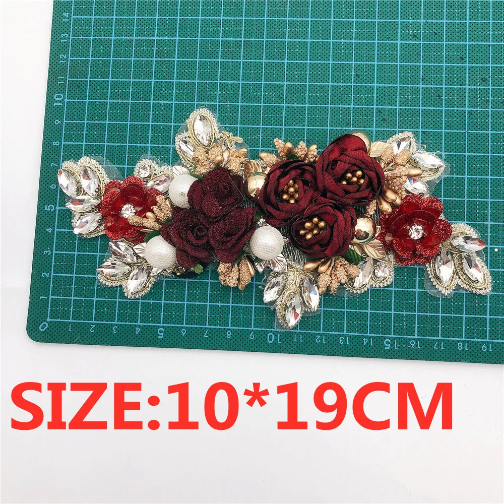 5 шт. аппликация для вечернего платья с цветочной вышивкой