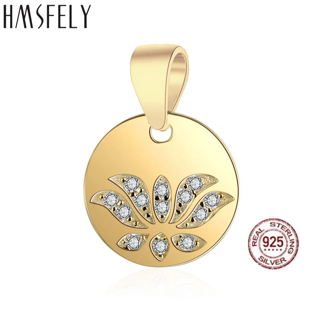 Подвеска HMSFELY из 925 стерлингового серебра Серебряная круглой формы пробы для