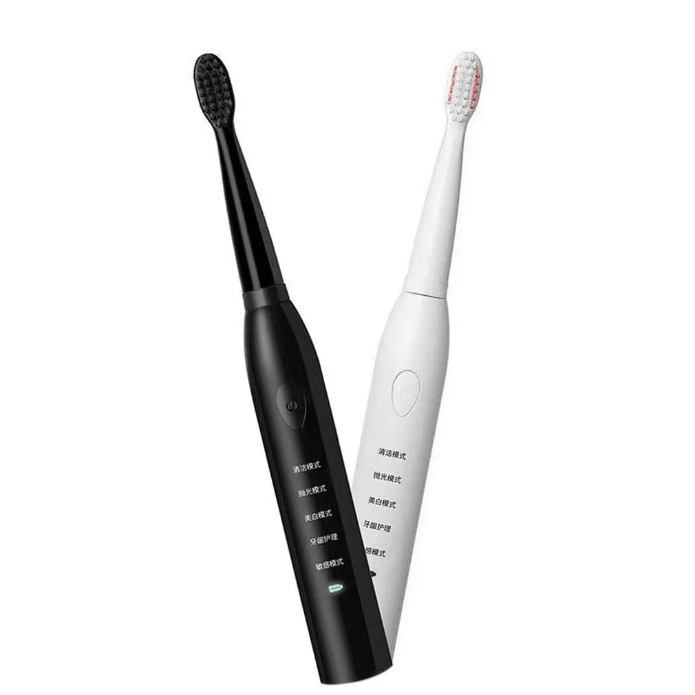 

Usb Charging Five-Speed Electric Toothbrush Sonic Vibration Soft Hair Waterproof Fashion Electric Toothbrush With 4 Brush Heads