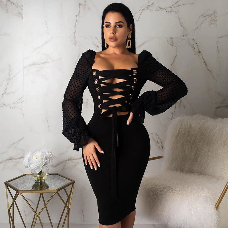 Женское облегающее платье COSYGAL белые вечерние платья в горошек до колена с