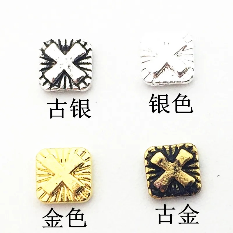 50 звёзд металлический дизайн ногтей лист башня капля разрыв замок квадратный