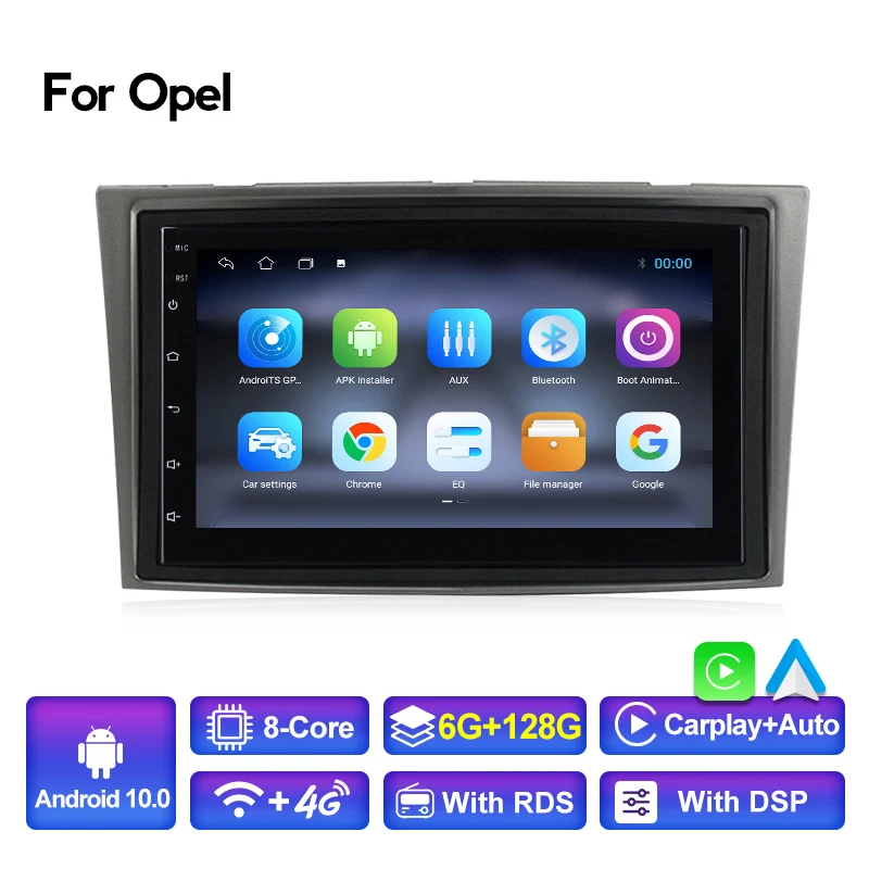 Android 10 DSP RDS 6G + 128G GPS-навигация для pel Astra H J 2004 Vectra Vauxhall Antara Zafira Corsa автомобильное