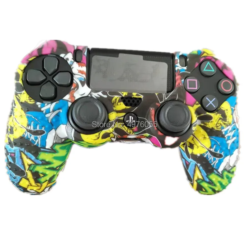 Мягкий Камуфляжный нескользящий Силиконовый чехол для Sony PlayStation Dualshock 4 PS4 Pro