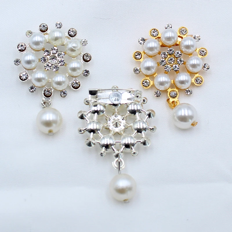 

Модная блестящая Брошь Стразы из сплава с жемчугом 2 шт. 30*48 мм, креативное украшение для одежды, подвеска «сделай сам», ювелирные аксессуары