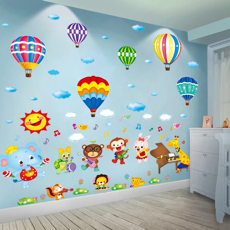 [SHIJUEHEZI] Красочные воздушные шары настенные наклейки DIY Мультяшные на стену в виде