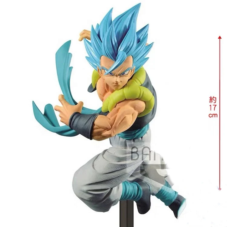 Супер фигурка в наличии Banpresto DragonballSuper Saiyajin God Gogeta голубая из ПВХ модель