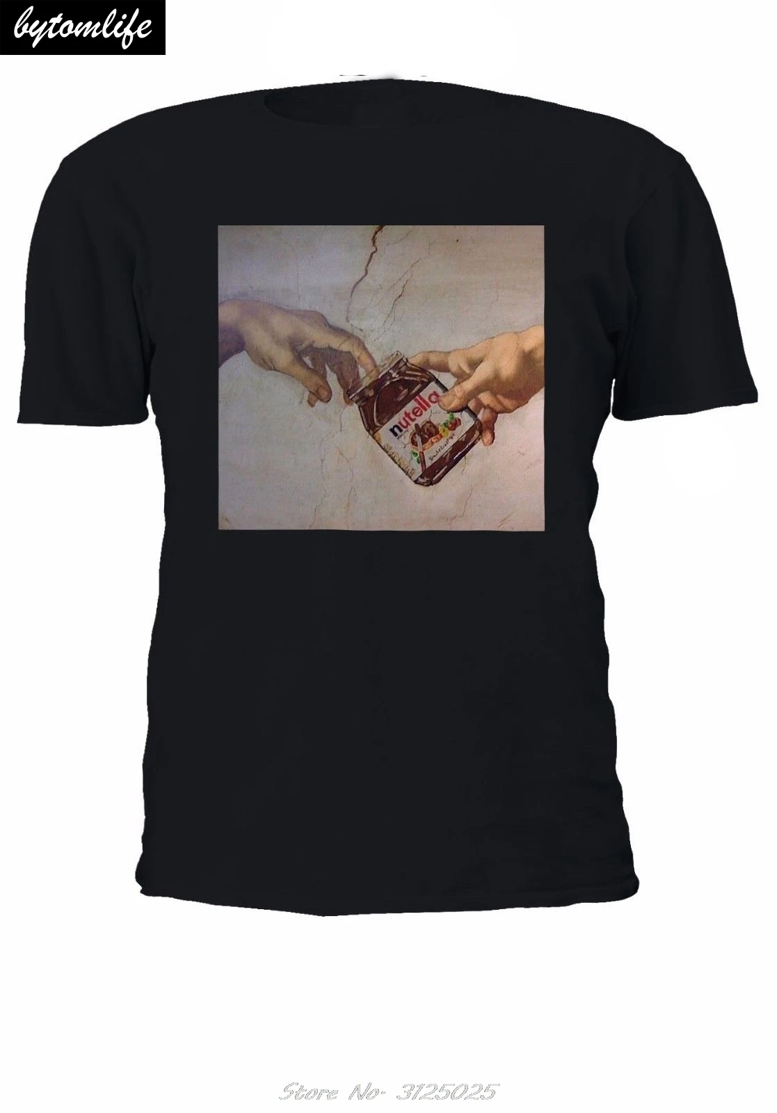 

The Creation Of Adam Nutella Michelangelo T-shirt Vest Men Women Cool Casual Pride T Shirt Men Unisex Fashion Tshirt