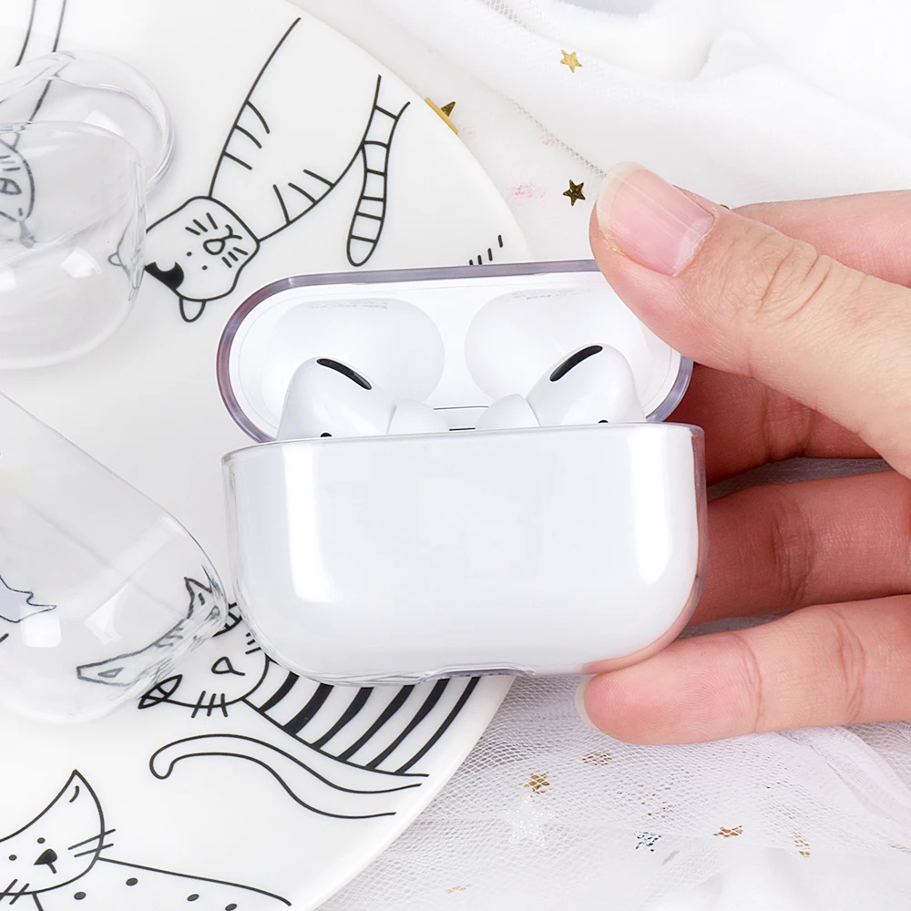 Прозрачный чехол для TWS AirPods Pro 2 1 беспроводных Bluetooth наушников с