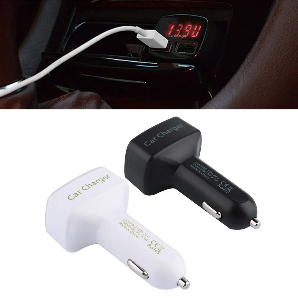 Новые автомобили высокое качество 4 в 1 3.1A двойной USB Автомобильное зарядное