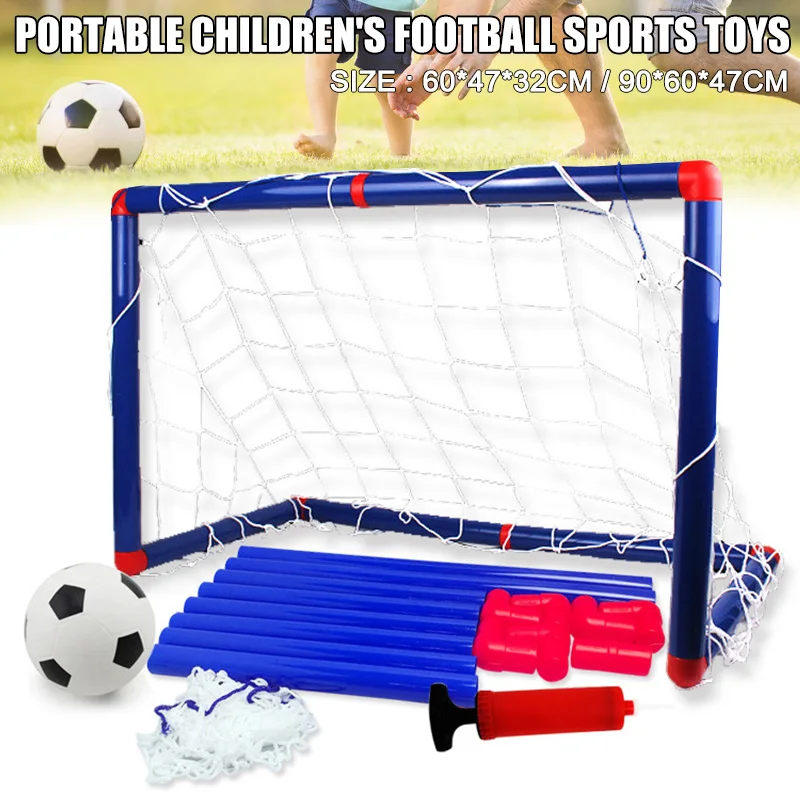 

Portable Kids Football Goal Door Gate Toy Set Baby Soccer Ball Kit with Pumps Indoor and Outdoor Sports EDF88