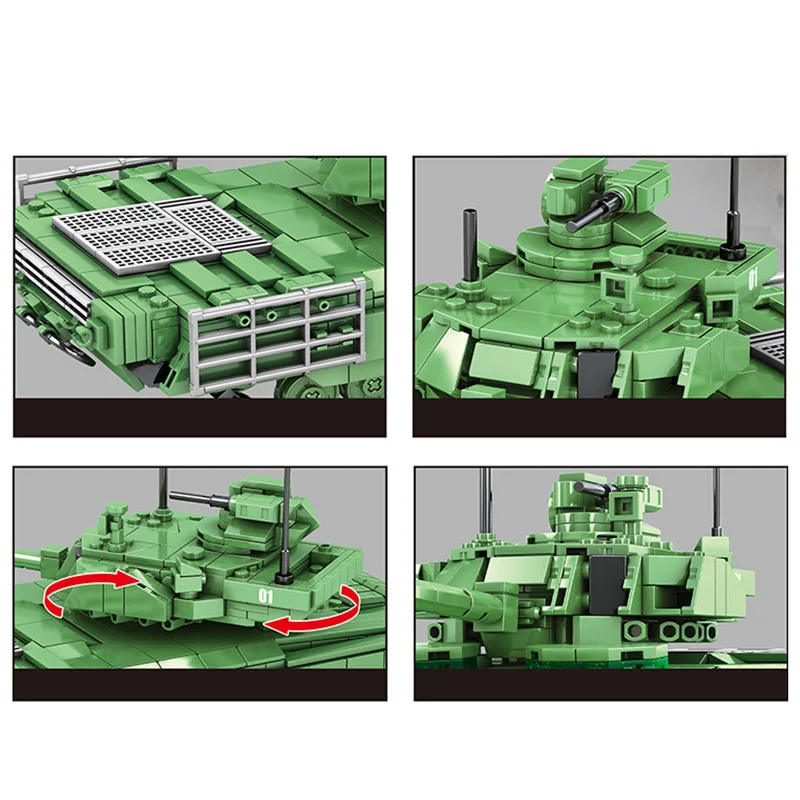 

Military Series SWAT Army Main Battle Tank Model Building Blocks Soldiers Figures Vehicle Bricks Toys for Children Boys Gifts