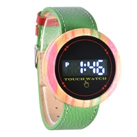watch new wooden watch led electronic watch wooden watch student outdoor multi function sports watch