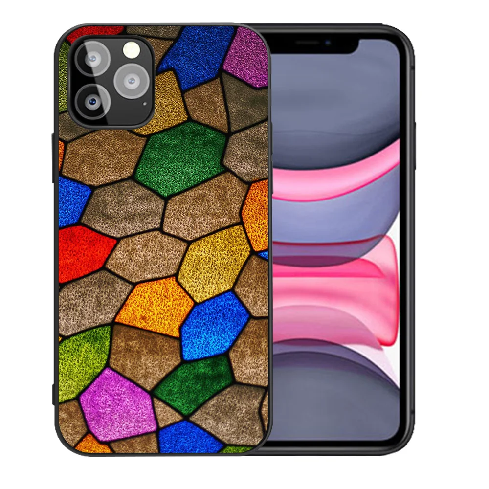 

Phone Cases Silicone Luxury Geometry Funda For iphone 11 case SE 2020 X XR XS Max 6 6s 7 iphone 8 plus case Back Luxury Cover