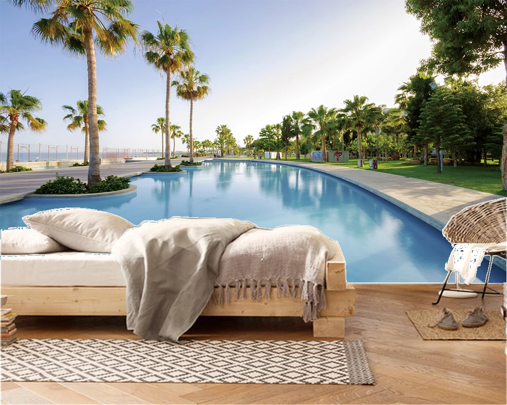 3d обои любого размера на заказ красивый бассейн ландшафт домашний декор гостиная