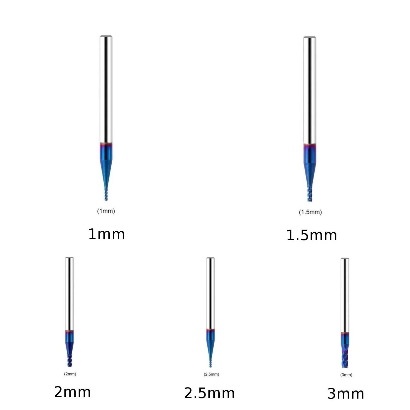 1 шт. HRC Вольфрамовая сталь с нано-покрытием карбидные концевые фрезерные