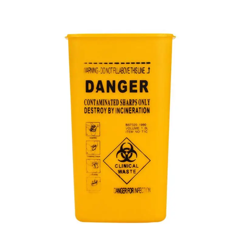 

Tattoo Supplies Discard Storage Container Disposable Sharps Needle Tips Waste Box Tattoo Accessories Buckets Yellow Trash Can