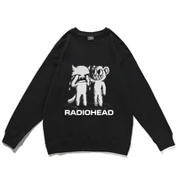 thom yorkeenglish rock band sweatshirt funny anime cartoon style radiohead sweatshirts men alternative rockindie rock pullovers