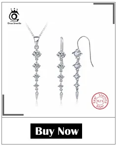 ORSA JEWELS женское ожерелье и серьги из натурального 925 пробы серебра с AAA CZ полым дизайном в богемном стиле, Женские Ювелирные изделия SS08