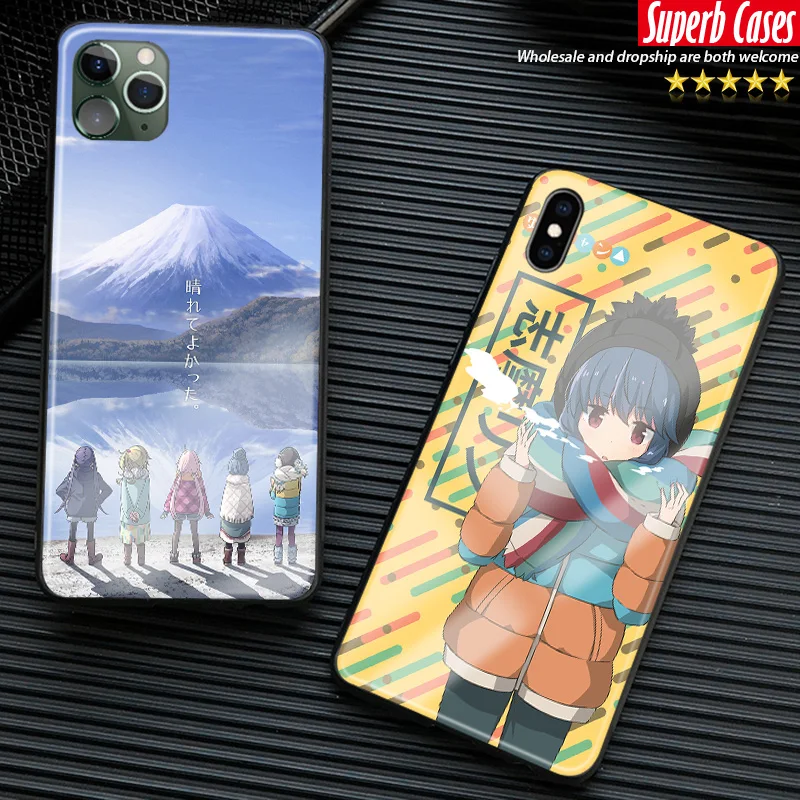 Rin Shima Yuru Camp аниме стеклянный Мягкий силиконовый чехол для телефона iPhone SE 6s 7 8 Plus X XR