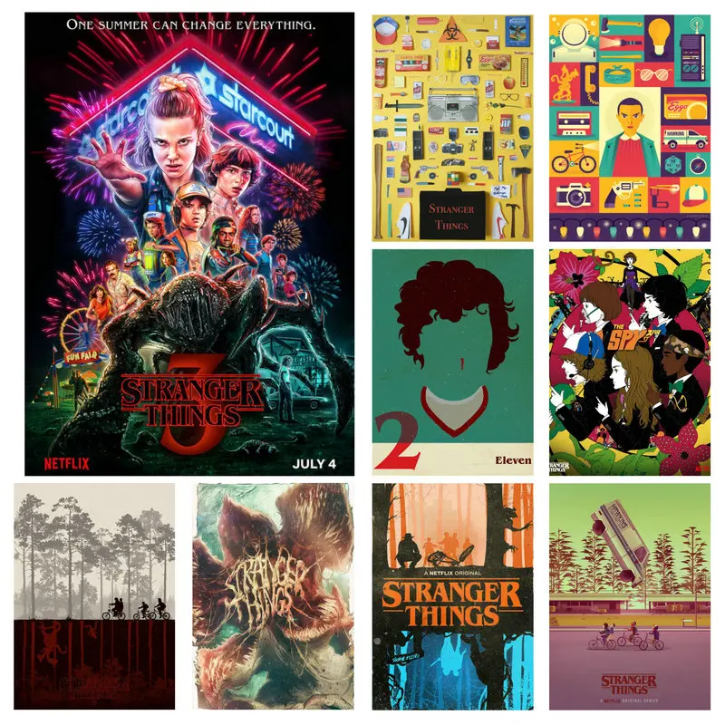 Новый большой Размеры 107X74CM граффити росписи очень странные дела плакат (без