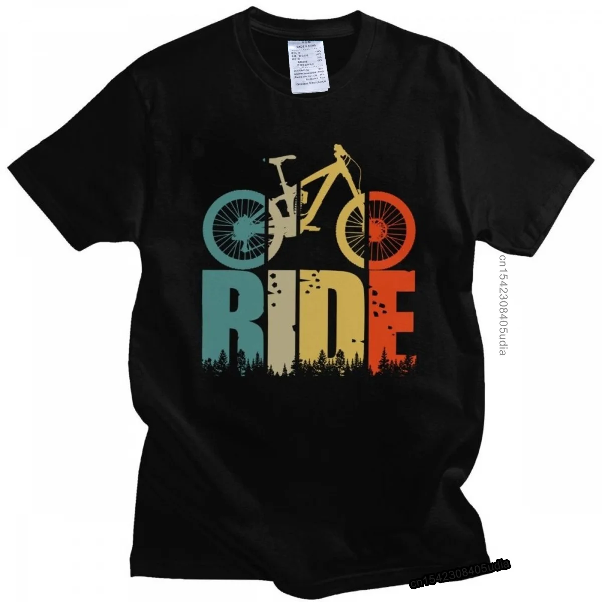 Retro Ride Your Mountain Bike T Shirt Men MTB Lover T-Shirt Short Sleeved Print Cotton Tee Top Cyclists And Bikers Camisa