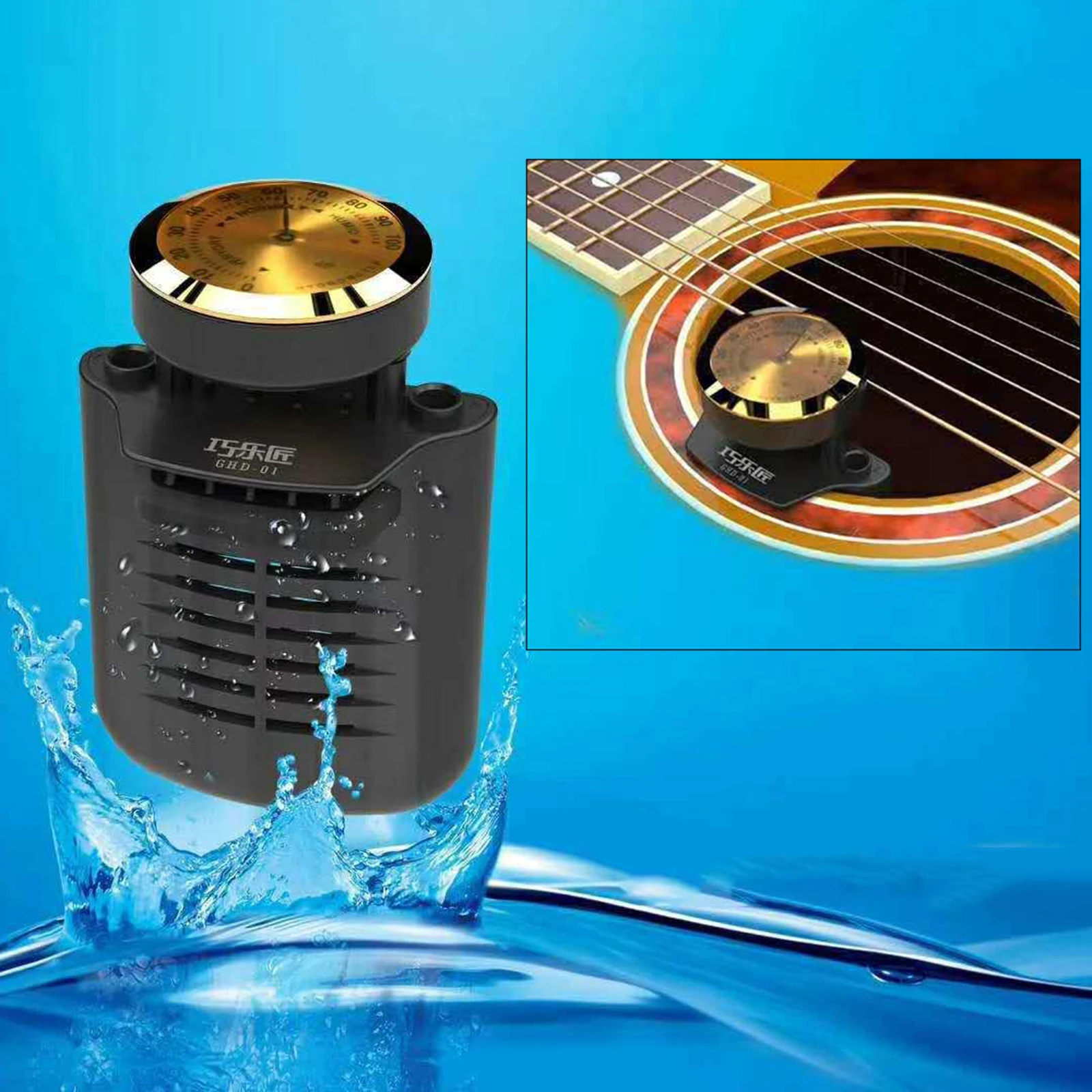 

Guitar Humidifier Professional Guitar Humidity Care System Hygrometer to Prevent Cracking