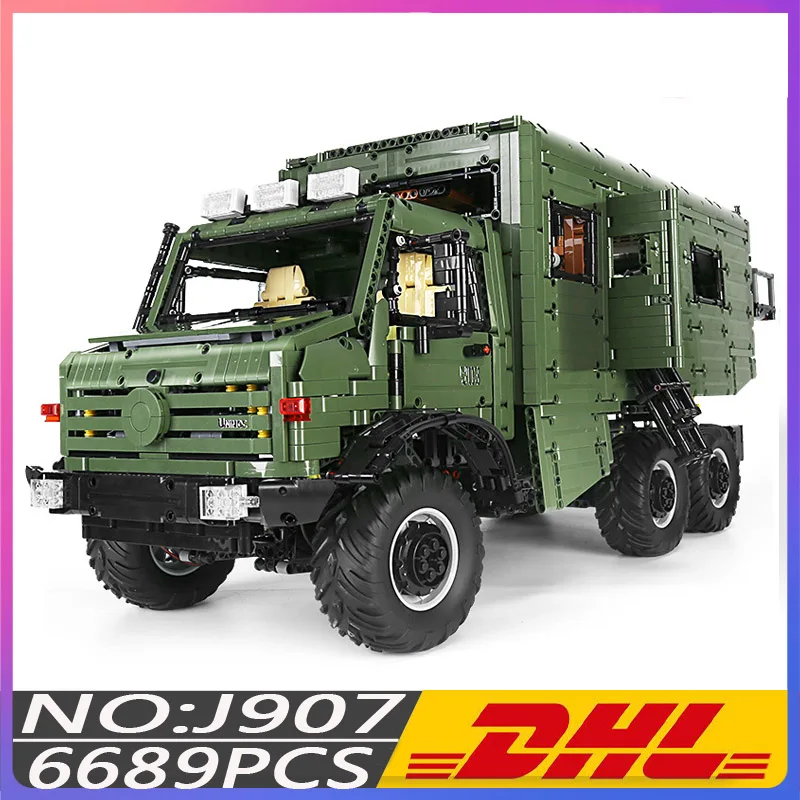 

Mew High-Tech Trucks 6689PCS ORV Motorhome MOC Building Blocks Christmas Toy Vehicle Machine RC Car Bricks J907 Birthday Gift