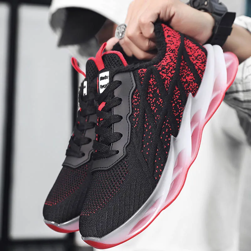 

Кроссовки мужские легкие на шнуровке, дышащие Сникерсы для тенниса, повседневная спортивная обувь для бега и баскетбола, легкие, Нескользящ...