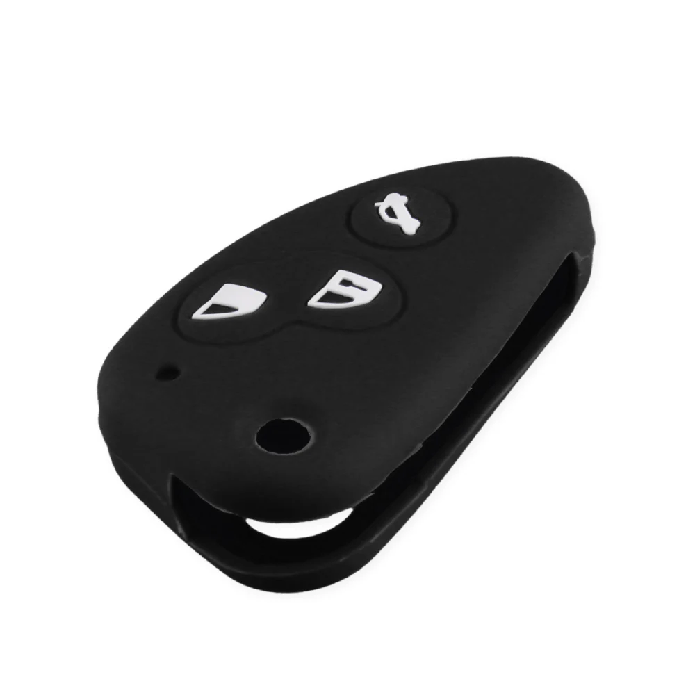 KEYYOU 3 Button Silicone Car Key Case For Alfa Romeo 147 166 156 JTD TS GT Flip Remote Fob Cover |