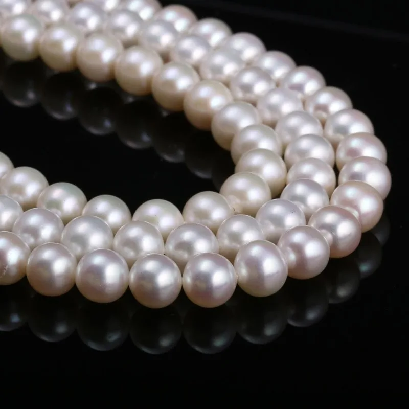New natural freshwater pearl white and pink irregular beads used in jewelry making DIY bracelet necklace Size 7-8mm | Украшения и