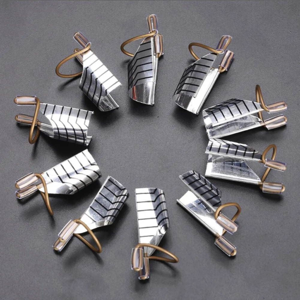 5pcs/set silver Aluminum Reusable Nail Extension finger Care Form Guide crystal Extended Light therapy armor tool | Красота и