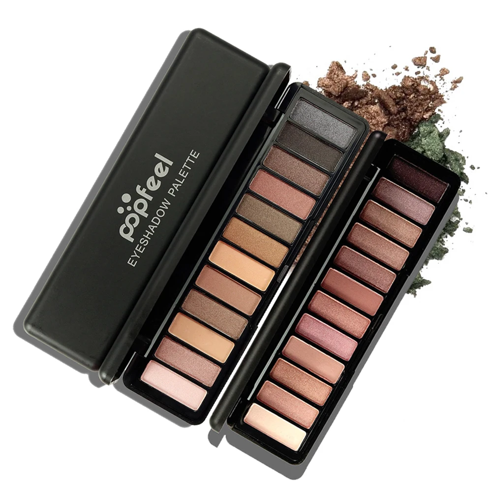 Модные тени для век Палитра 12 цветов мерцающие Nuded палитра естественные легкие в