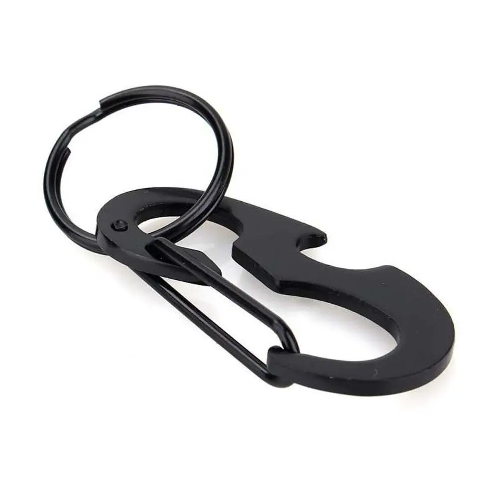 

Camping Outdoor Keyring Stainless Steel Carabiner Snap Hook Hanger Keychain Outdoor Survival Tool High Quality
