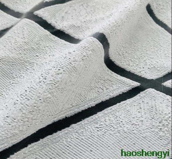 High quality simple fashion white irregular diamond check European root yarn jacquard texture fabric | Дом и сад