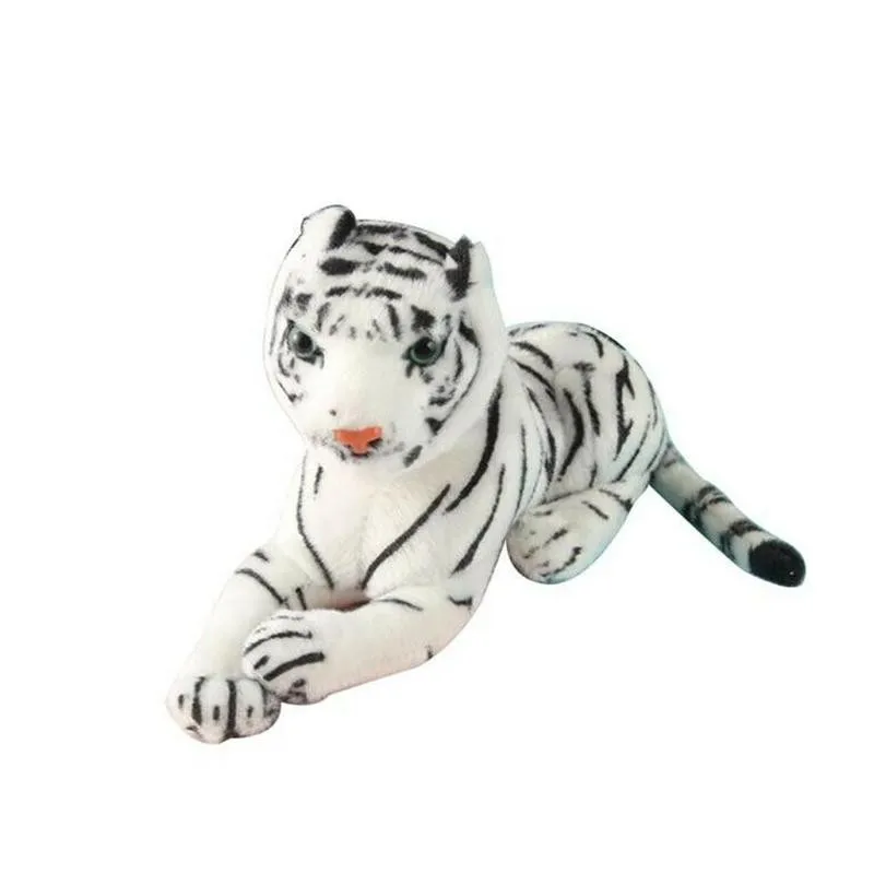 

1Pcs Plush Toy King Of Forest Simulation Yellow White Doll Plush 3D Tiger Sofa Model Toy Car Stuffed Comfortabl Cushion Cre V1M9