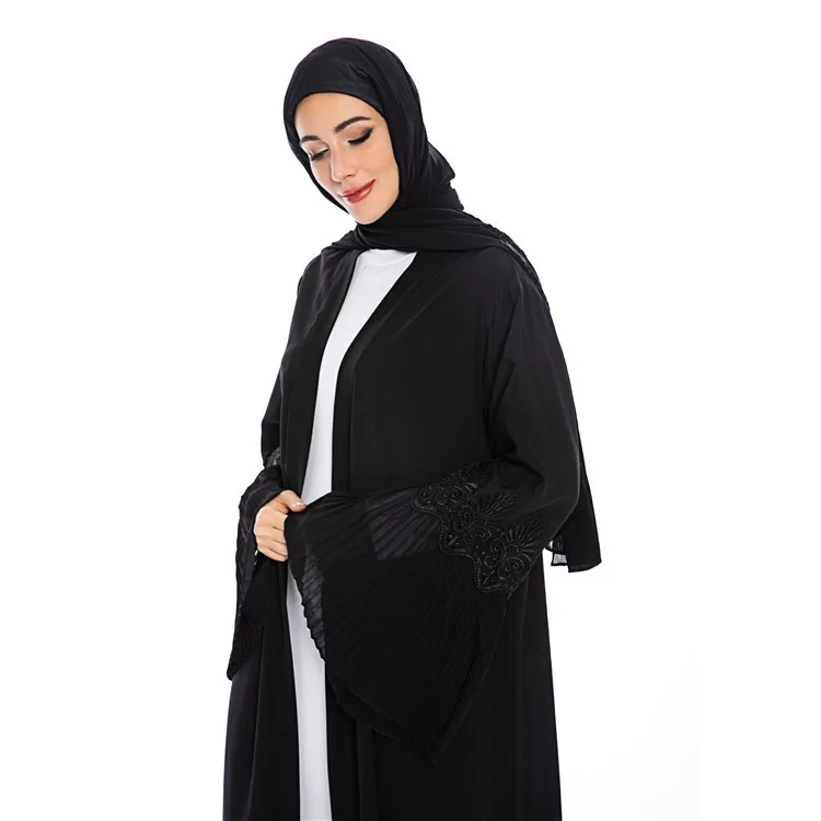 Черный Кафтан Длинное свободное платье мусульманское abayamurah abayas