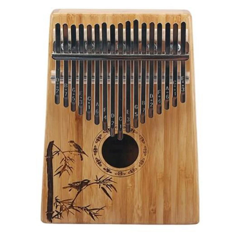 

Kalimba Thumb Piano 17 Keys,Mbira Finger Piano African Instrument With Tuning Hammer,For Kids Adult Beginners