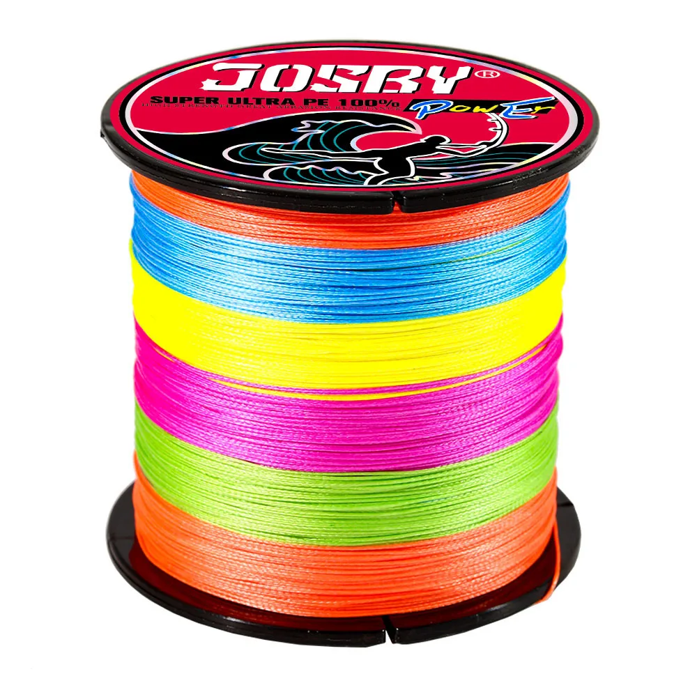 

JOSBY 4 Strands 300M 500M 1000M PE Braided Fishing Line Multifilament Saltwater Fishing Line Fiber Line For Bass Ice Fishing Han