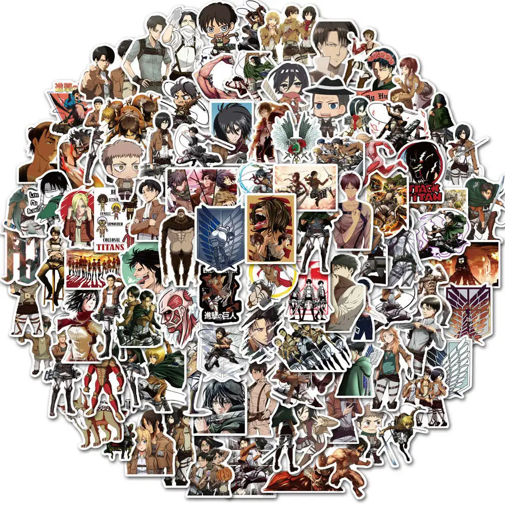 10-30-50-100pcs-attack-on-titan-sticker-anime-icon-animal-stickers-gifts-for-children-to-laptop-suitcas-bicycle-car-pvc-sticker