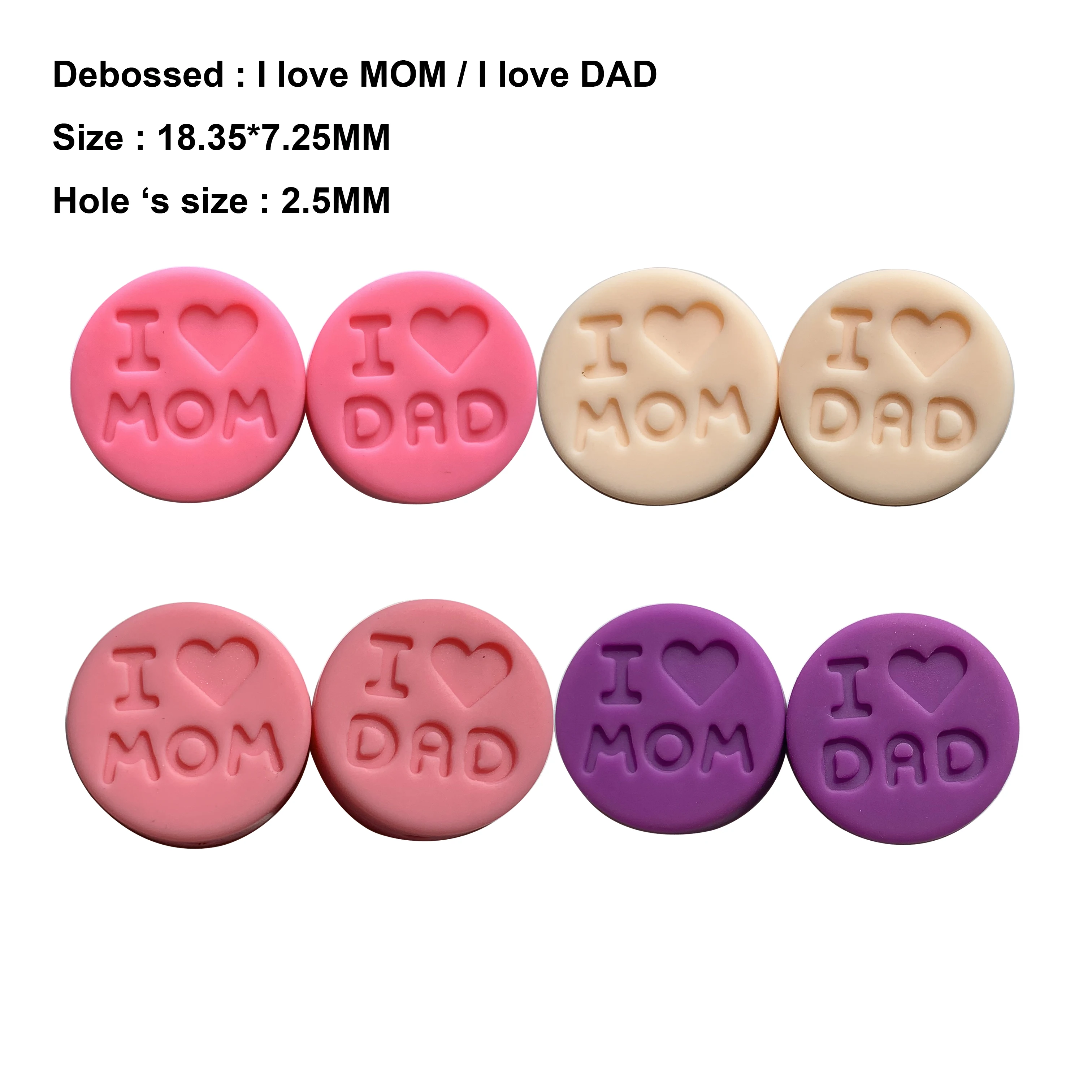5 шт. силиконовые бусины "I Love Mom" Прорезыватели для зубов DIY пустышка Клип цепь еда без бисфенола-а класс Безопасный и мягкий силиконовый Прорезыватель