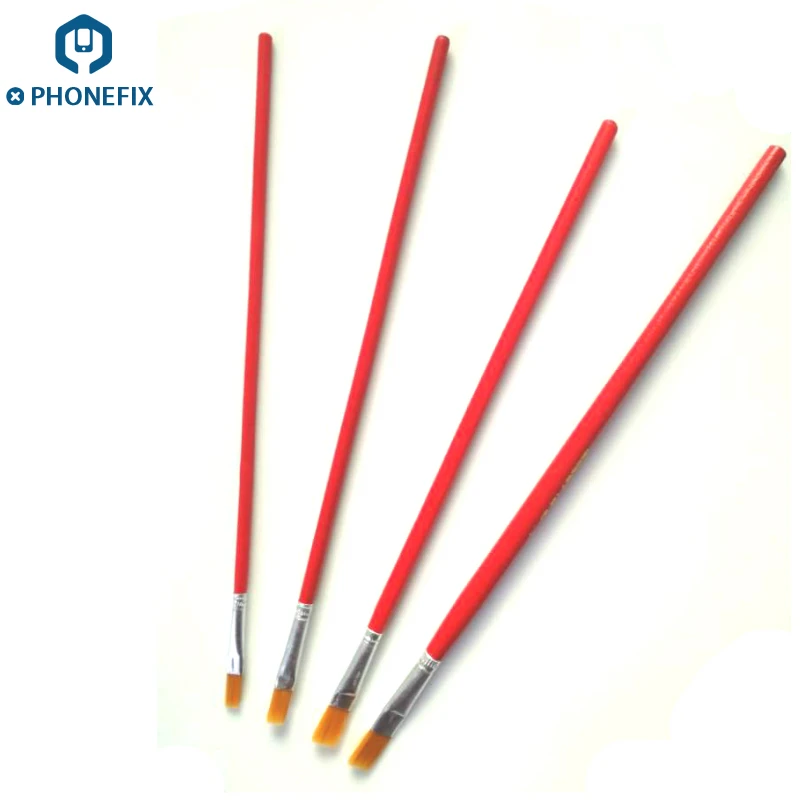 PHONEFIX 4 шт. деревянная ручка ESD безопасная щетка для тушения мягкий инструмент