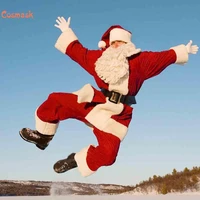 cosmask christmas santa claus costume cosplay santa claus clothes fancy dress in christmas men 5pcslot costume suit for adults