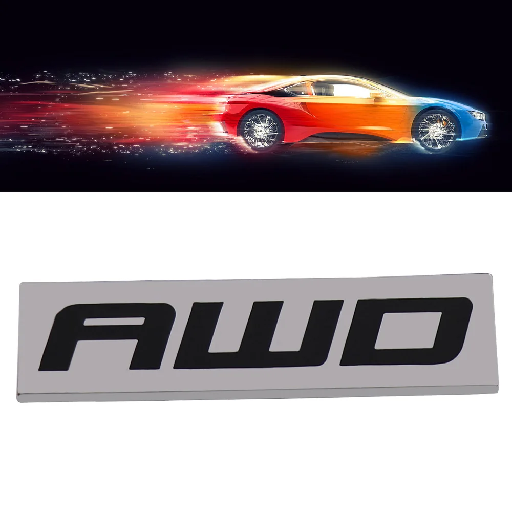 Хром Черный AWD для авто внедорожник крыло крышка багажника эмблема наклейка