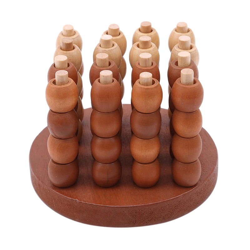 

Игра настольная 3D деревянная для 2 игроков, креативная классическая головоломка из дерева IQ, развивающая игрушка для детей и взрослых